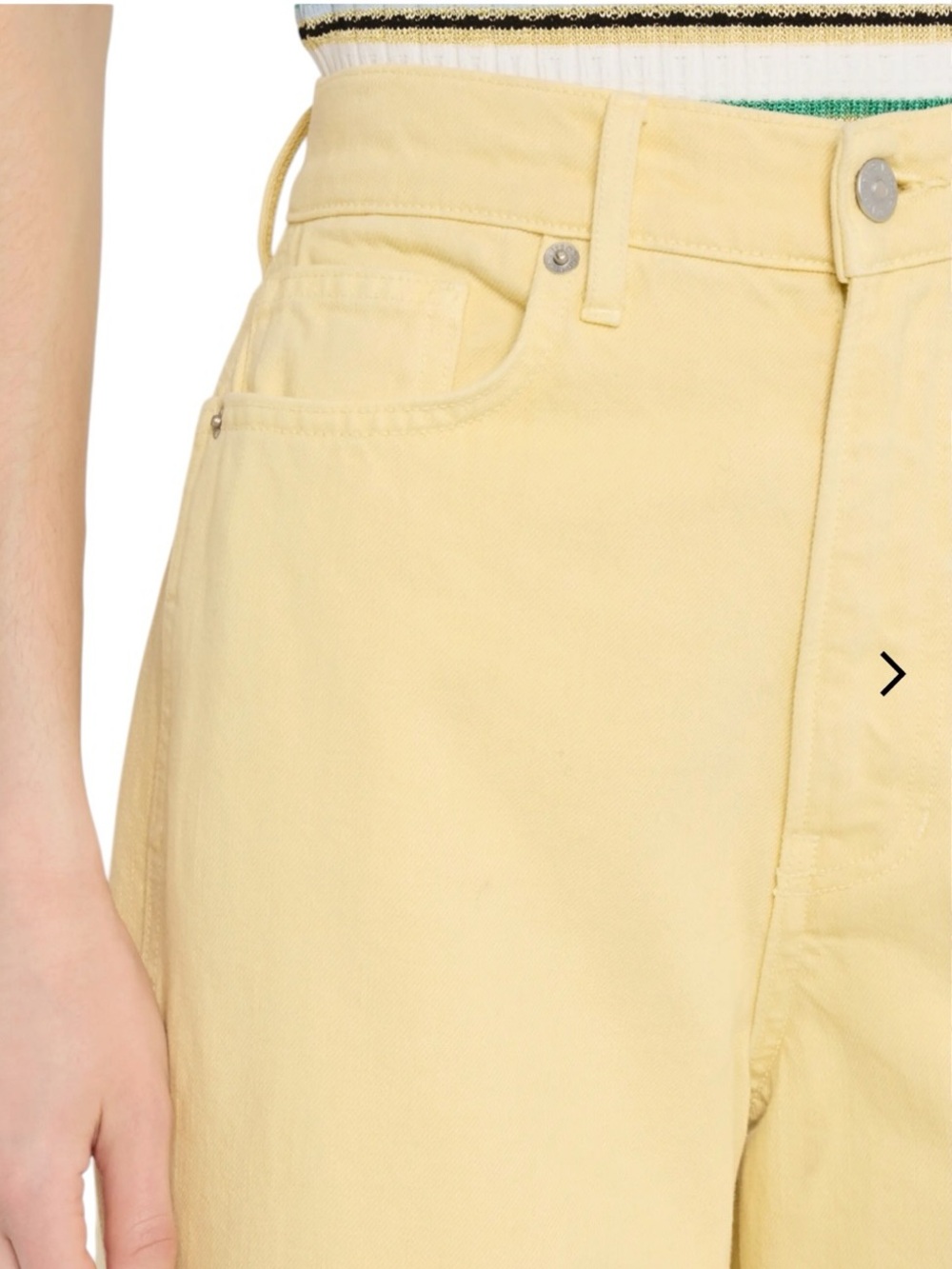Veronica Beard Taylor Cropped High-Rise Wide Jeans in Camomile Size 30/10 - Picture 4 of 10